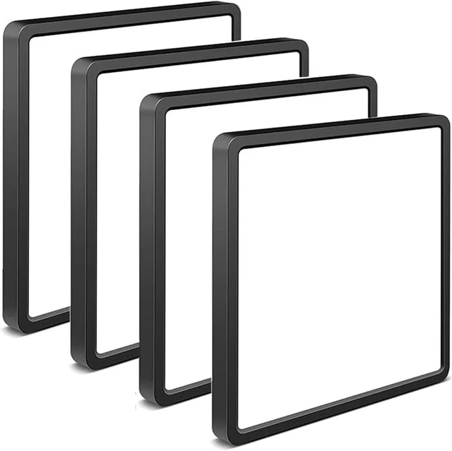 Main image of 4Pack 12inch Square Black 3200LM LED Flush Mount Ceiling Light,28W White 6000K Slim Surface Mount Ceiling Light Fixture for Kitchen Bedroom Living Room
