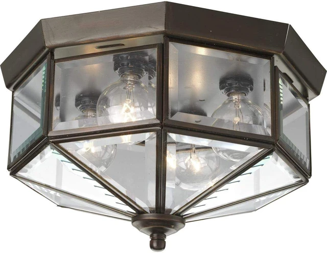 Main image of Progress Lighting 11.125" 4-Light Flush Mount Light, Antique Bronze
