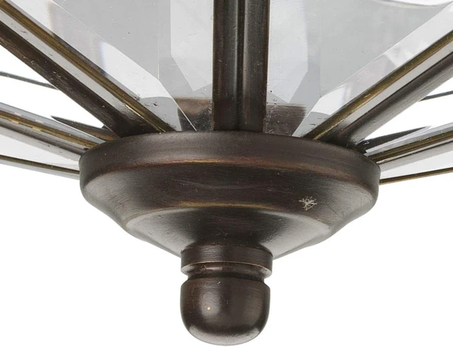 Alt view image 6 of 7 - Progress Lighting 11.125" 4-Light Flush Mount Light, Antique Bronze