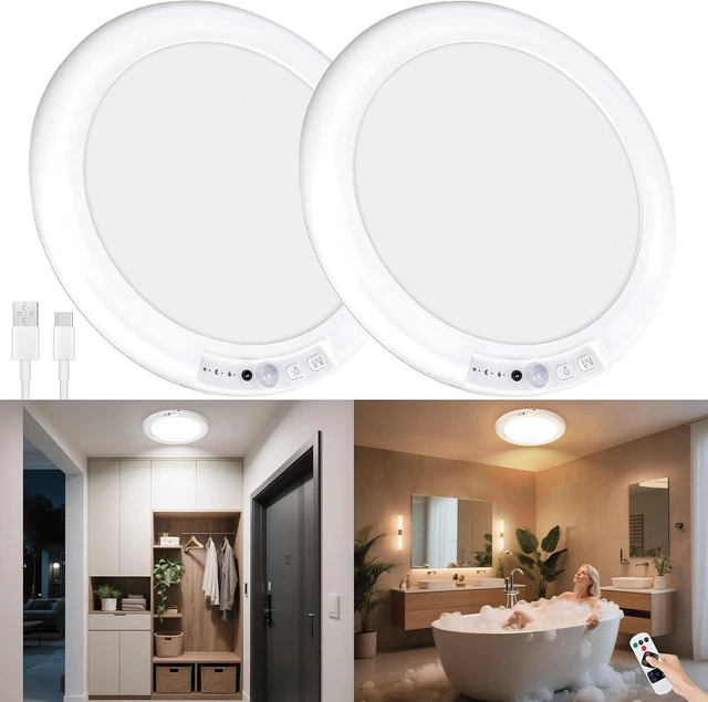 Main image of maylit 2 Pack Rechargeable Ceiling Lights with Motion Sensor