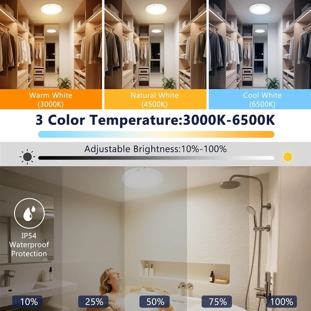 Alt view image 2 of 7 - maylit 2 Pack Rechargeable Ceiling Lights with Motion Sensor