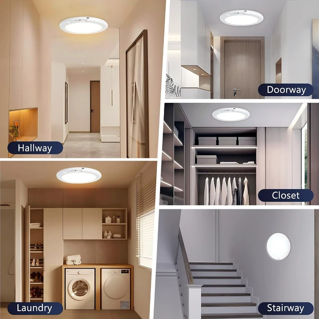 Alt view image 7 of 7 - maylit 2 Pack Rechargeable Ceiling Lights with Motion Sensor