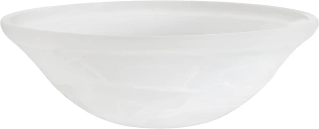 Main image of Aspen Creative 25002-65-1 Replacement Alabaster Glass shade for Flush Mount or Semi-Flush Mount, 1/2" Center Hole, 11-1/2" Diameter x 4" Height