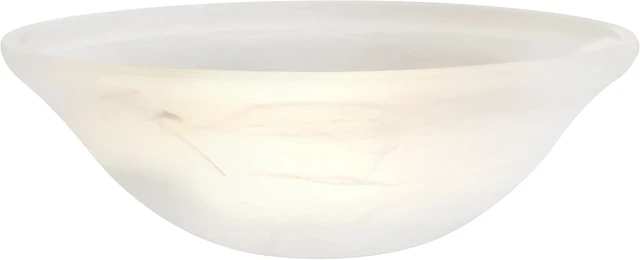 Alt view image 2 of 7 - Aspen Creative 25002-65-1 Replacement Alabaster Glass shade for Flush Mount or Semi-Flush Mount, 1/2" Center Hole, 11-1/2" Diameter x 4" Height