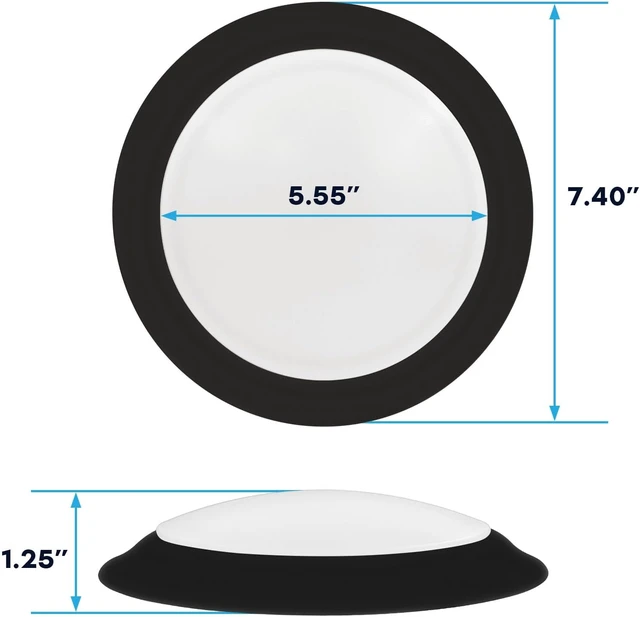 Alt view image 3 of 7 - LUXRITE 6 Inch LED Disk Lights, 12.5W, 1000LM, 120V, Black (6 Pack)