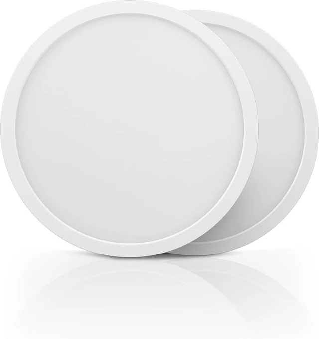 Main image of ECOELER 9 inch LED Ceiling Light Fixture, Adjustable Color Temperature (2700/3000/4000/5000/6000K), 24W 1800Lm Flush Mount Light for Kitchen, Stairwell, Porch, Basement - 2 Pack