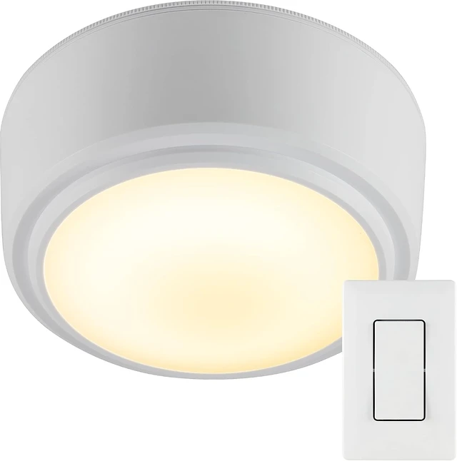 Alt view image 7 of 7 - Energizer Battery Powered Ceiling Light with Wireless Wall Switch
