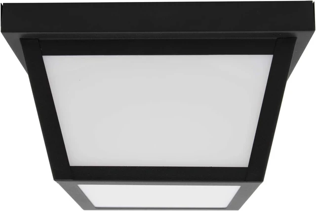 Alt view image 2 of 7 - Maxxima 9" Black LED Outdoor Porch Ceiling Light Fixture, 1000 Lumens 3000K