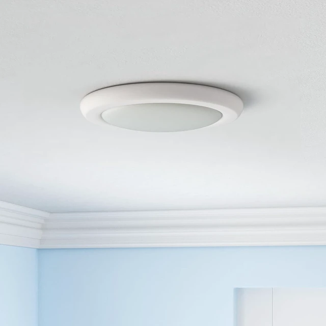 Alt view image 2 of 3 - Nora Lighting NLOPAC-R650930AW NLOPAC-R650930AW-15 Watt LED 6" Surface Mount AC Opal-3000K-1,050 Lumens-120V-White, Surface Mount White