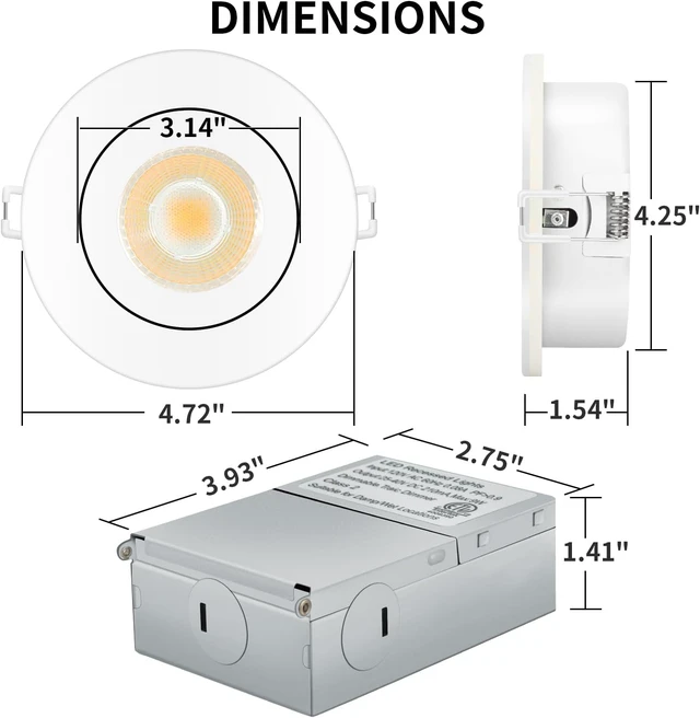 Alt view image 5 of 7 - KnLnny Ware 4 Inch Led Recessed Lights Gimbal 4 Pack,5 CCT,Dimmable