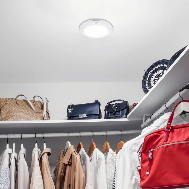 Alt view image 3 of 7 - Maxxima 6" Round Motion Sensor LED Ceiling Mount Light, 600 Lumens, 3000K