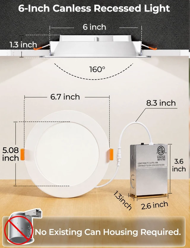 Alt view image 2 of 7 - HEKEE LED Reccessed Downlights, Color Changing, 6 Inch, Recessed Ceiling Lights (6 Packs)