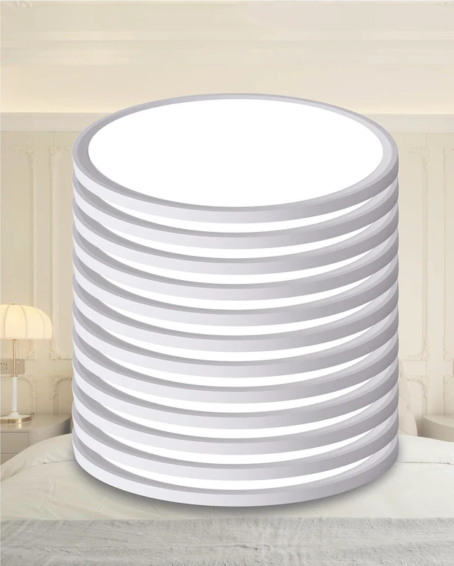 Main image of Led Flush Mount Ceiling Light,Round 12 Inch 24w 2520lm 3000k,4000k,6000k CCT Selectable,Flat Panel Super Slim Led Ceiling Light Fixture,for Living Dining Kitchen Bedroom Room (12Pack-White)