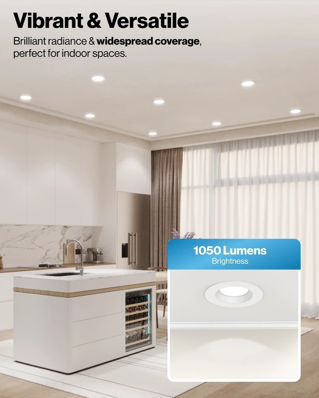 Alt view image 2 of 7 - Sunco 12 Pack 6 Inch Retrofit LED Recessed Lights 13W=75W 3000K Warm White