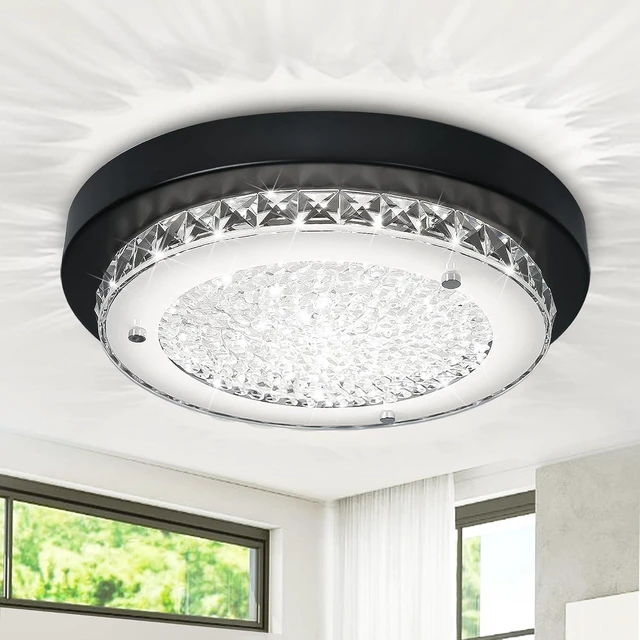 Main image of Flush Mount Crystal Light Fixture Modern Close to Ceiling Light Fixtures