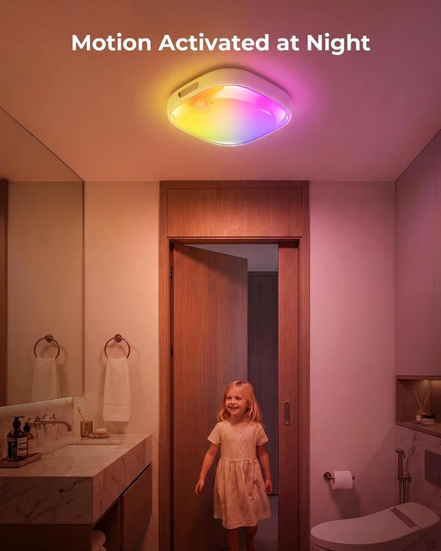 Alt view image 2 of 7 - 2 Pack Shower Lights Waterproof, Rechargeable Motion Sensor Ceiling Lights