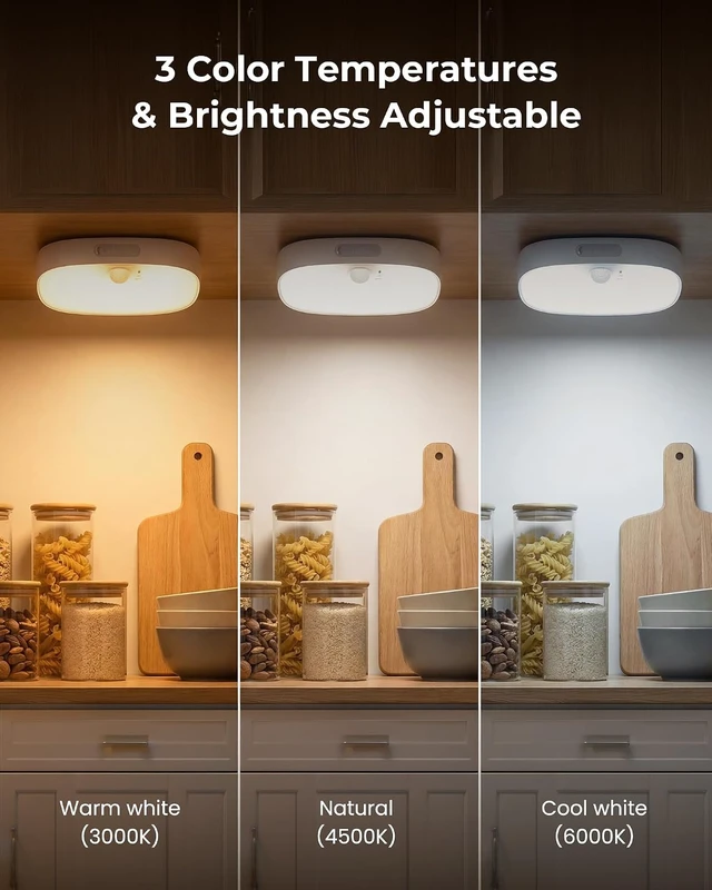 Alt view image 6 of 7 - 2 Pack Shower Lights Waterproof, Rechargeable Motion Sensor Ceiling Lights