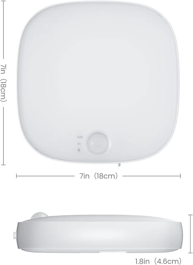 Alt view image 7 of 7 - 2 Pack Shower Lights Waterproof, Rechargeable Motion Sensor Ceiling Lights