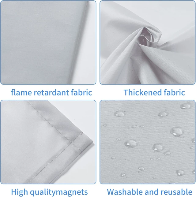 Alt view image 4 of 7 - Torixqi 4 Pcs Fluorescent Light Covers - Light Covers for Ceiling Lights Classroom, Magnetic Light Filters for Office, Hospitals, Home 4 x 2 Feet (light grey)