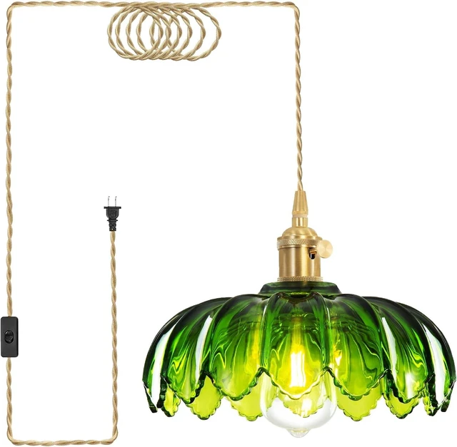 Main image of Plug in Pendant Light, Hanging Lights with Plug in Cord