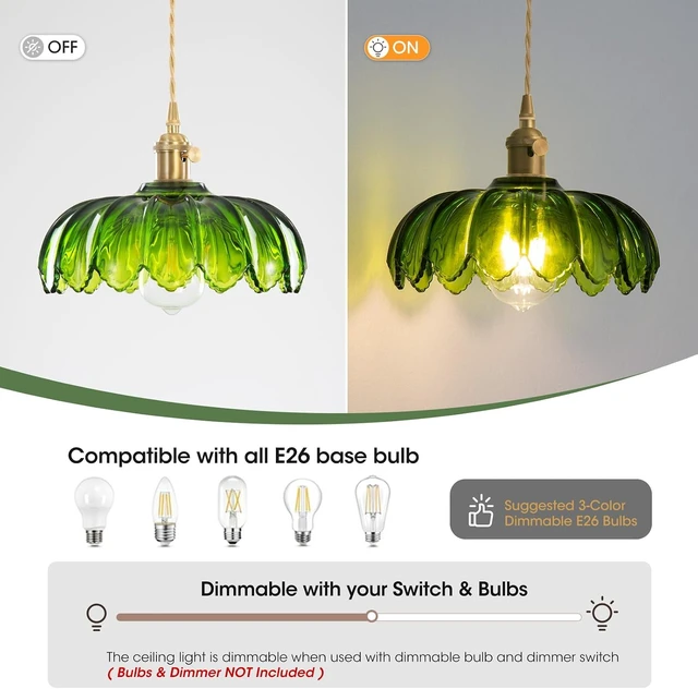 Alt view image 5 of 7 - Plug in Pendant Light, Hanging Lights with Plug in Cord