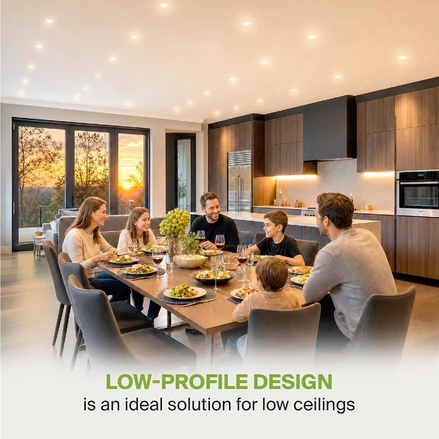 Alt view image 3 of 7 - ASD 12 Pack LED Square Recessed Lighting 3 Inch, 5 CCT 2700K-5000K CRI90+, 6W 30W Eqv, Ultra Thin Dimmable Ceiling Lights with J Box, Canless Wafer Downlight, Slim Panel Light, UL Energy Star, White
