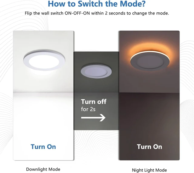 Alt view image 3 of 7 - CycevSun 24 Pack 6 Inch LED Recessed Lighting with Night Light