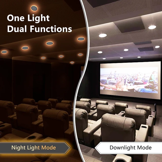 Alt view image 2 of 7 - CycevSun 12 Pack 8 Inch LED Recessed Lighting with Night Light, 120-277V