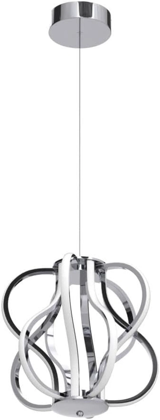 Alt view image 4 of 6 - Modern LED Chandelier Acrylic Design Adjustable Hanging Chandelier Easy Install Suitable for Dining Room Living Room Bedroom Kitchen and Corridor