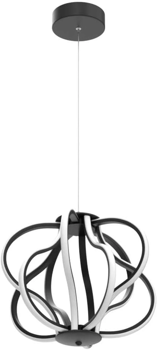 Alt view image 4 of 7 - Modern LED Chandelier Acrylic Design Adjustable Hanging Chandelier Easy Install Suitable for Dining Room Living Room Bedroom Kitchen and Corridor
