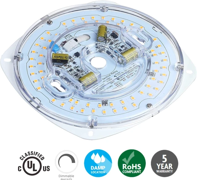 Alt view image 3 of 7 - 5.82" LED Light Engine 6.73" Overall Ceiling Fan Light Replacement