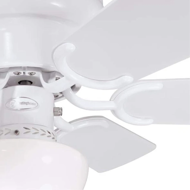 Alt view image 2 of 7 - Westinghouse 7230800 Petite Ceiling Fan with Light, 30-Inch, White