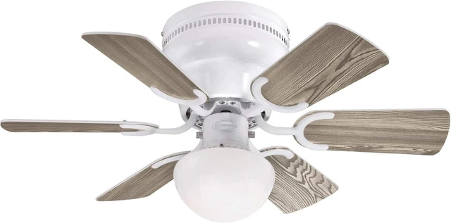 Alt view image 3 of 7 - Westinghouse 7230800 Petite Ceiling Fan with Light, 30-Inch, White