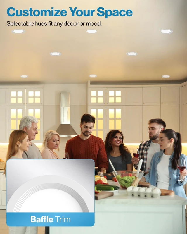 Alt view image 2 of 6 - Sunco 24 Pack 4 Inch Canless LED Recessed Light, 10W, 3000K Warm White