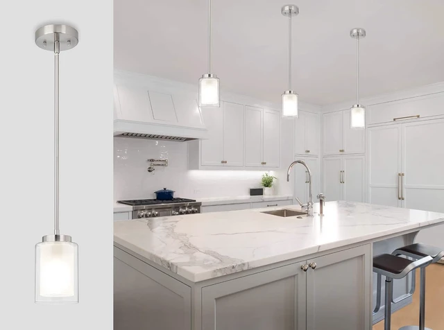 Alt view image 4 of 7 - XiNBEi Lighting Modern Pendant Lighting for Kitchen Island Brushed Nickel