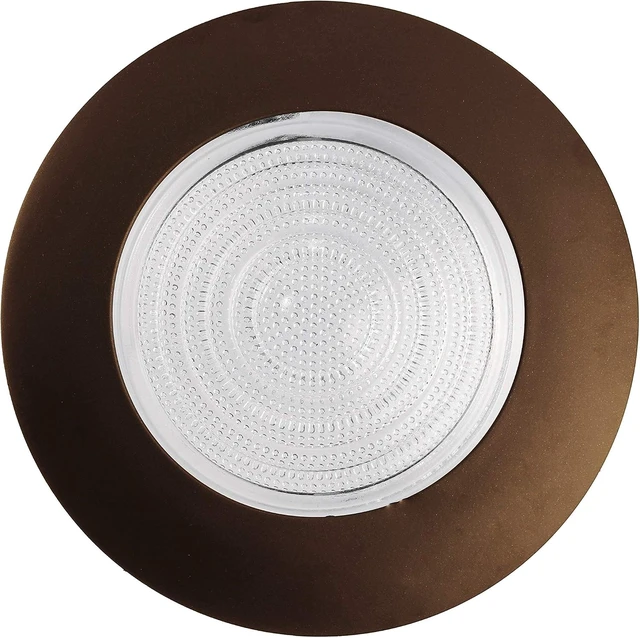 Alt view image 3 of 7 - NICOR Lighting 6 inch Oil-Rubbed Bronze Recessed Shower Trim with Glass Fresnel Lens (17502OB)