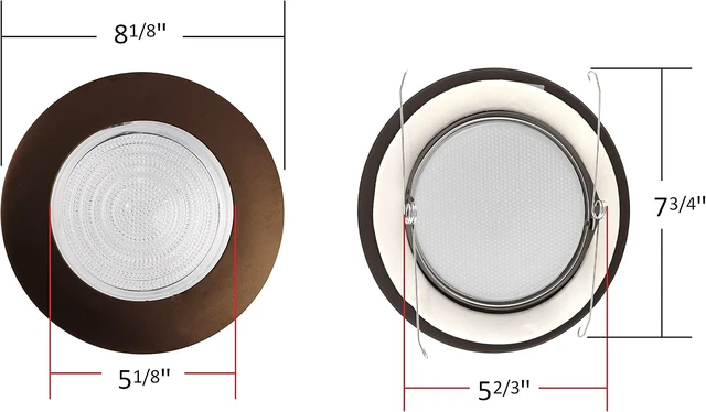 Alt view image 6 of 7 - NICOR Lighting 6 inch Oil-Rubbed Bronze Recessed Shower Trim with Glass Fresnel Lens (17502OB)