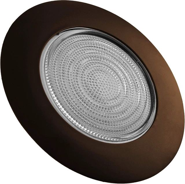 Alt view image 4 of 7 - NICOR Lighting 6 inch Oil-Rubbed Bronze Recessed Shower Trim with Glass Fresnel Lens (17502OB)
