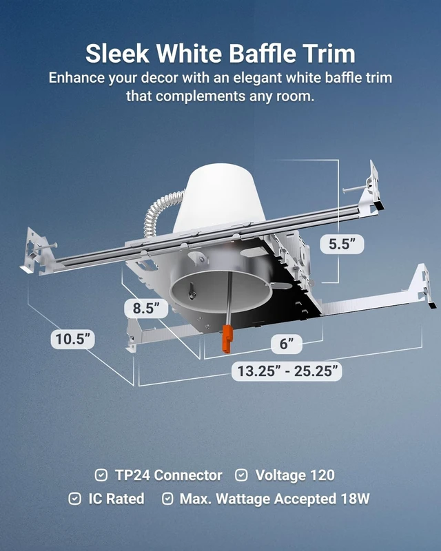 Alt view image 2 of 7 - Sunco 12 Pack 4 Inch Recessed Lighting Housing, New Construction Can
