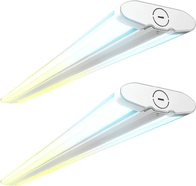Main image of Sunco 2 Pack 4FT LED Shop Light Wraparound, Dual Selectable, 3CCT, 50-70W