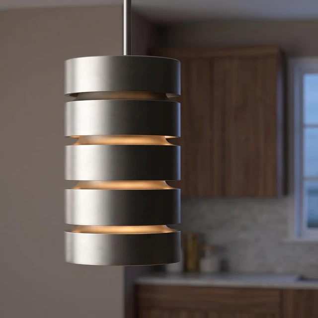 Alt view image 5 of 7 - Linea di Liara Macchione Pendant Light, Brushed Steel, 5-Inch