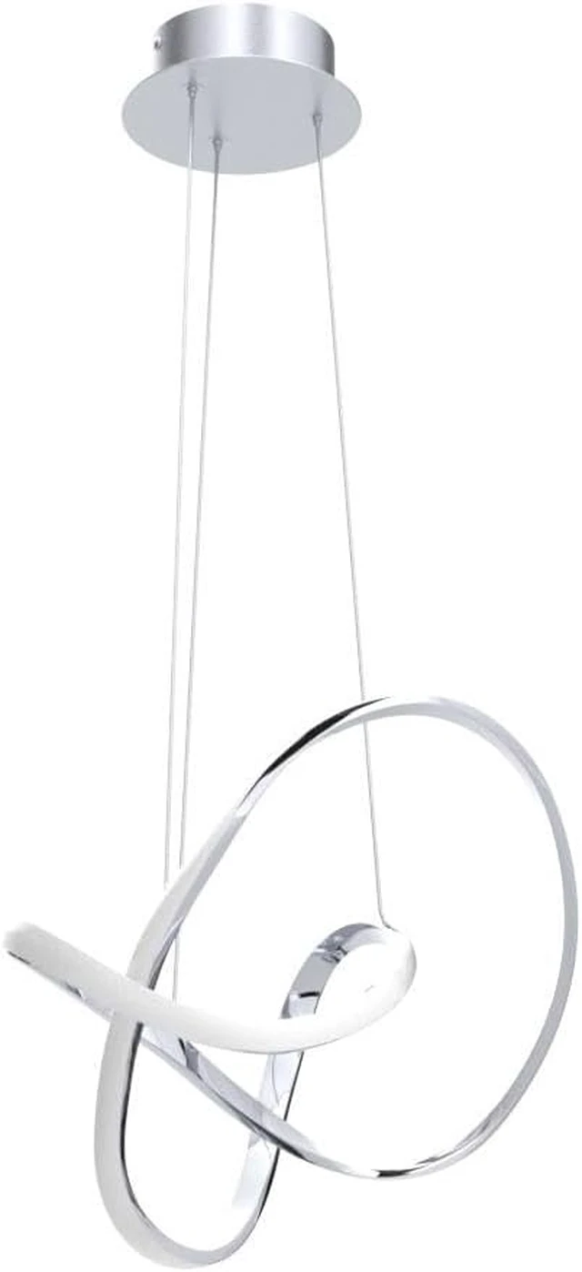 Alt view image 4 of 7 - MAYNA LED Pendant Light with Irregular Ring Lights,6000K White