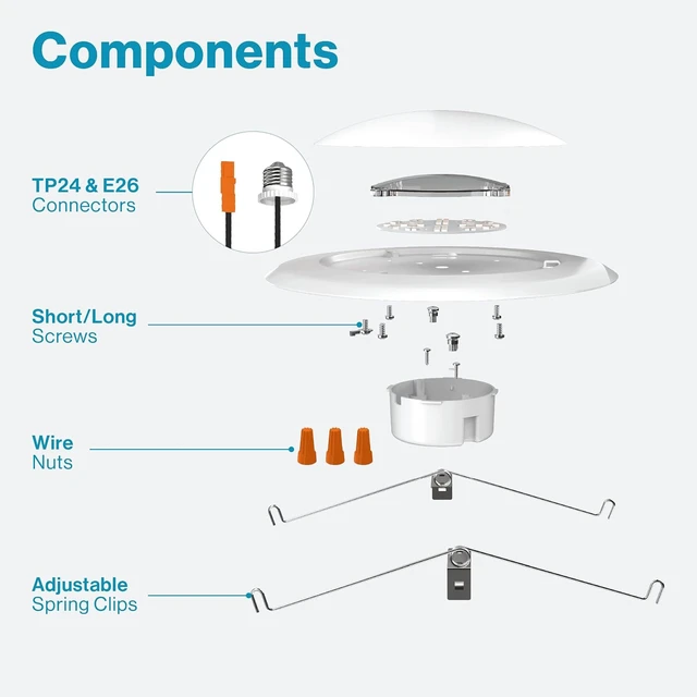 Alt view image 3 of 6 - Sunco 24 Pack 6 Inch Flush Mount LED Ceiling Disk Lights, 15W=75W Dimmable