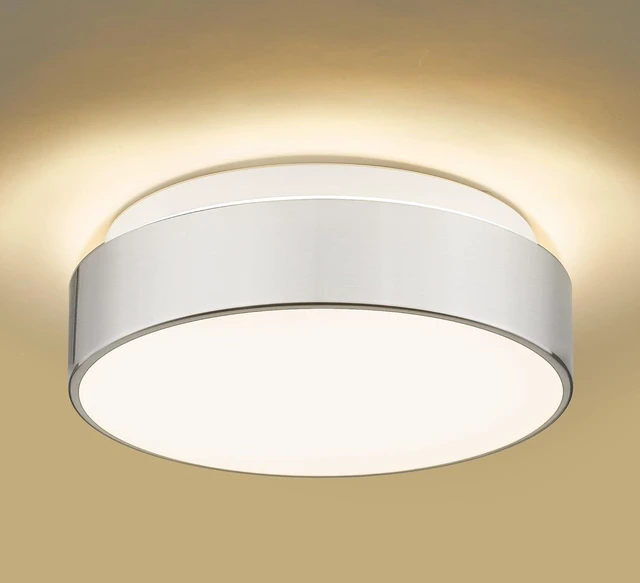 Main image of AUTELO 2-Light Glass Flush Mount Ceiling Light for Bedroom, E26, 12 Inch