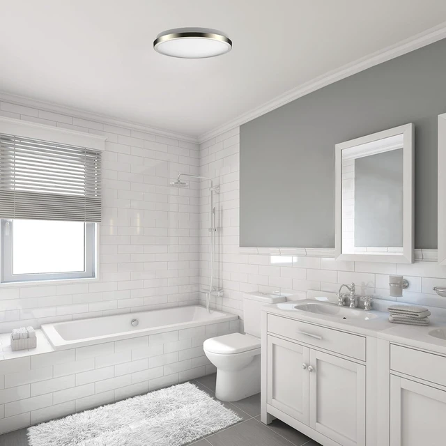 Alt view image 5 of 7 - DYMOND LED Ceiling Light Flush Mount 10 Inches Ceiling Light Fixture Dimmable for Bathroom, Kitchen, Laundry Room (4000K Natural Daylight, 10 inches)
