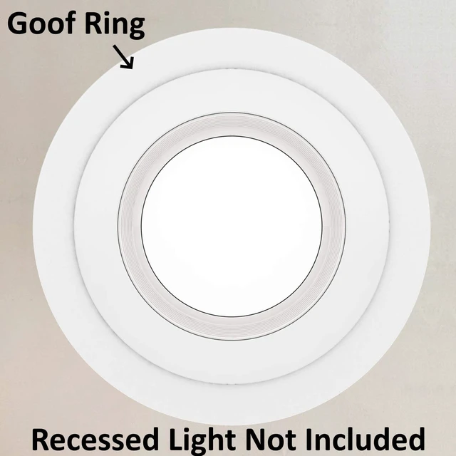 Alt view image 3 of 6 - 12 Pack Matte White Goof Trim Ring for 6" Inch Recessed Can Lighting Down Lights, Outer Diameter 8.07 Inches, Inner Diameter 6.2 Inches