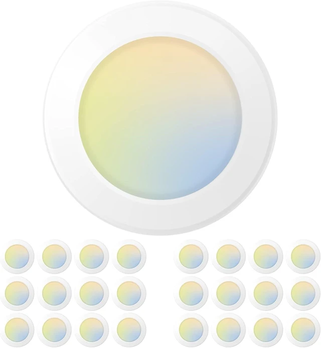 Main image of Amico 24 Pack 5/6 Inch LED Disk Lights, Dimmable Flush Mount Ceiling Disc