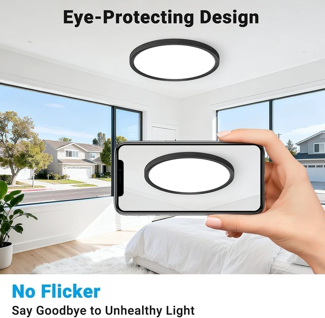 Alt view image 5 of 7 - 2Pack 12Inch LED Flush Mount Ceiling Light 5 Color Temperatures