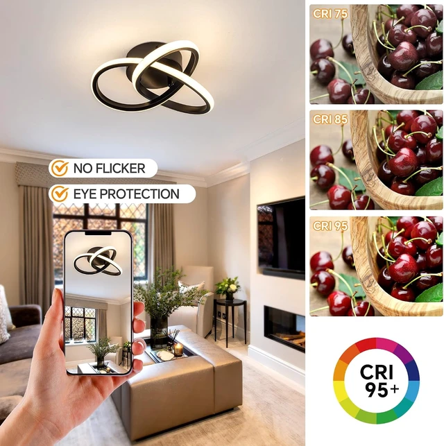 Alt view image 7 of 7 - 10 Modern Ceiling Light, 24W LED Ceiling Light with Remote Control