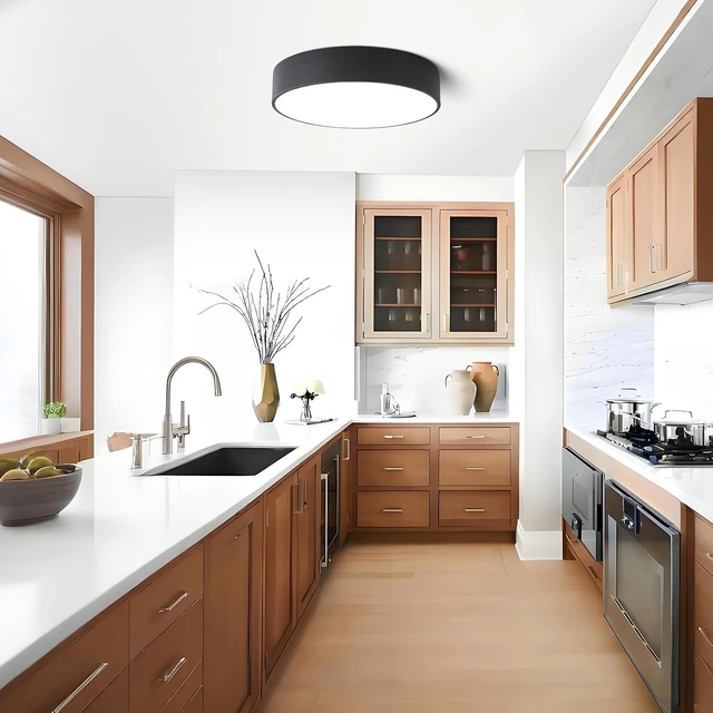 Alt view image 6 of 7 - Modern Dimmable LED Flush Mount Ceiling Light Fixture,5CCT,15.74in